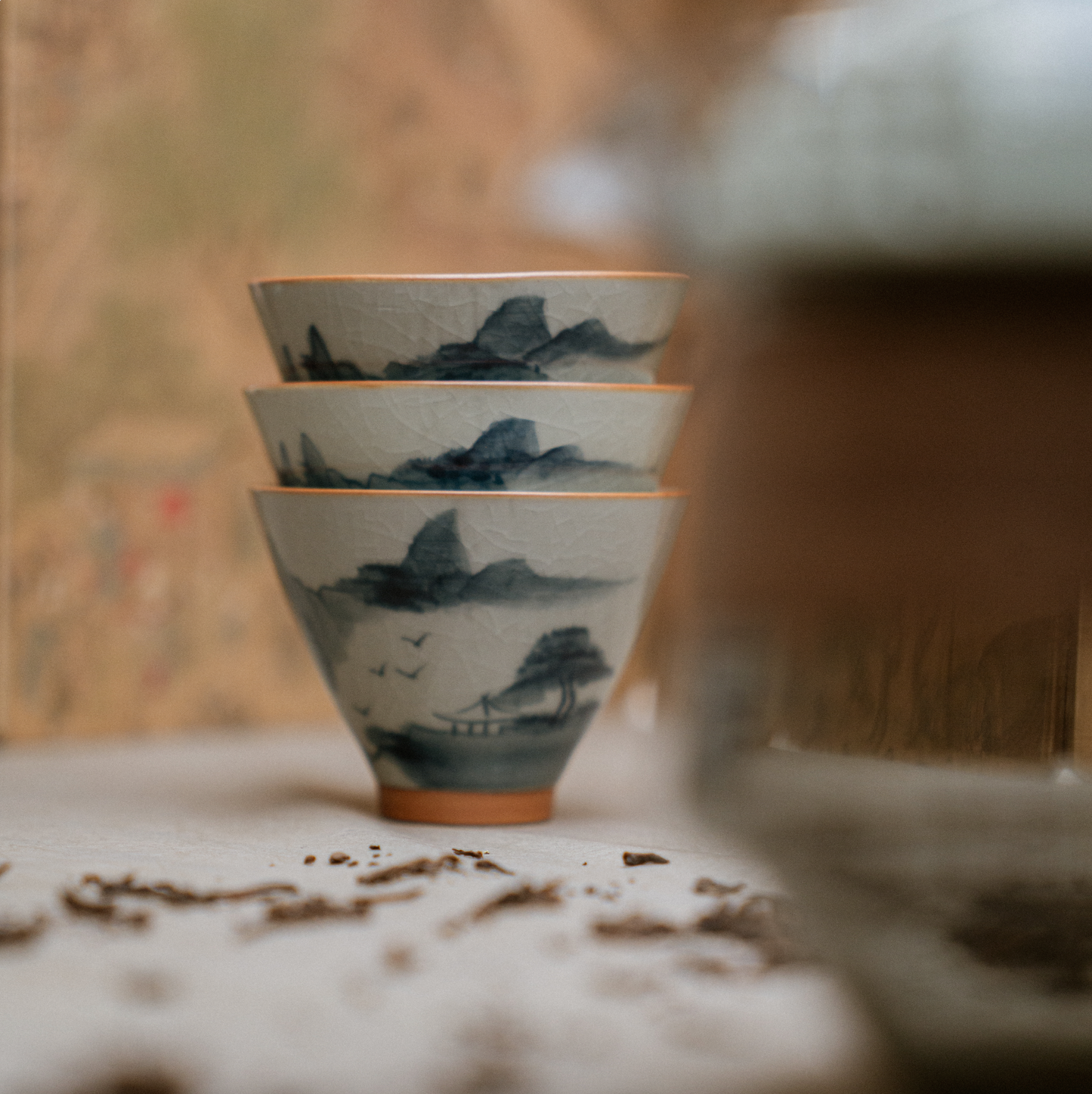 青山 Quiet hills - Glass summer tea set